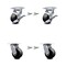 Service Caster 4 Inch Glass Filled Nylon Caster Set with Roller Bearings 4 Swivel Lock 2 Brake SCC-30CS420-GFNR-TLB-BSL-2-BSL-2 - alternate 1